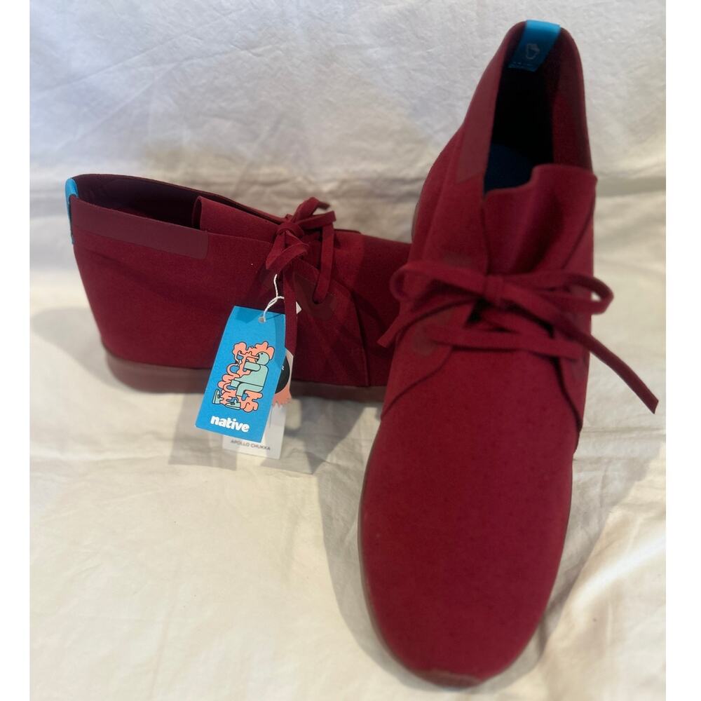 NATIVE REVOLVE NWT Apollo Chukka Boots Shoes Cavalier Red 12 Preppy Mod